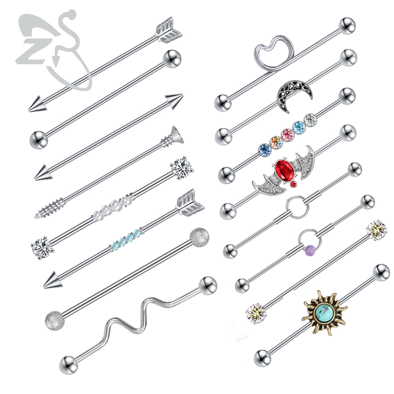 Body Jewelry Surgical Steel - ZS 1 قطعة الجراحية الصلب الخفافيش