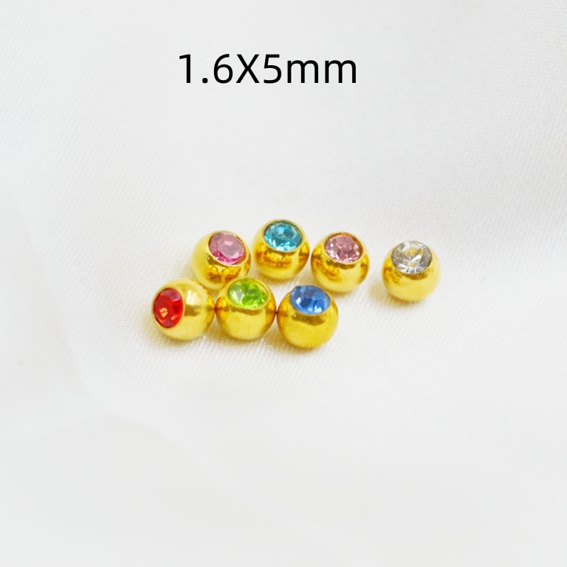Body Jewelry Replacement Ball - 50 قطعة/الوحدة كريستال الأحجار الكريمة الكرة
