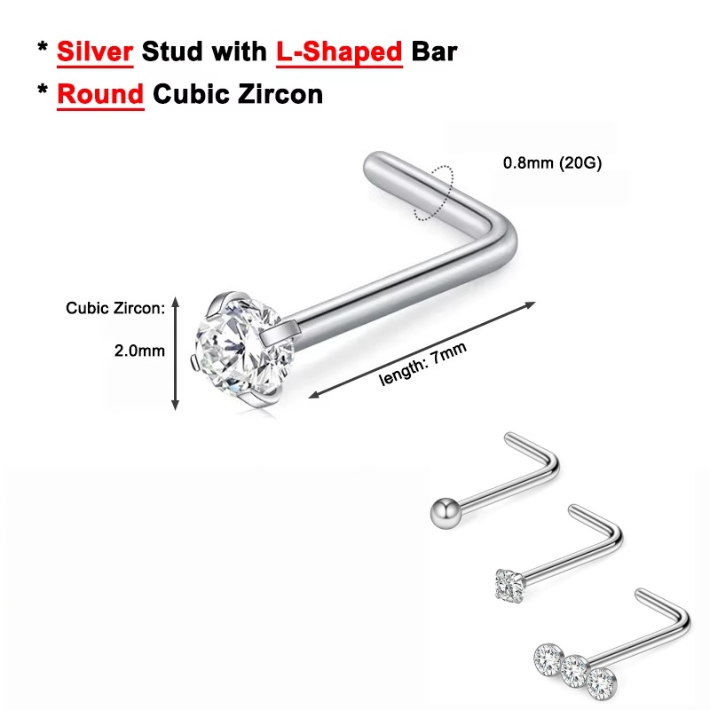 3 قطع، حلقات أنف من الفولاذ ال - مراجعة Body Jewelry Surgical Steel وسعره