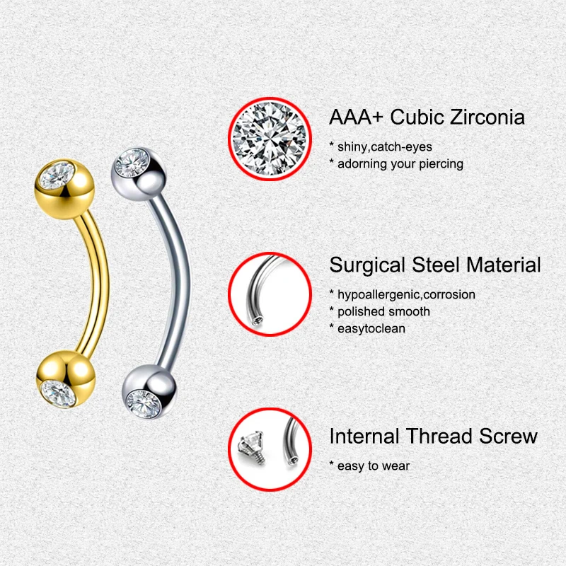 قطعتان من مجوهرات الجسم، أقراط - مراجعة Body Jewelry Surgical Steel وسعره