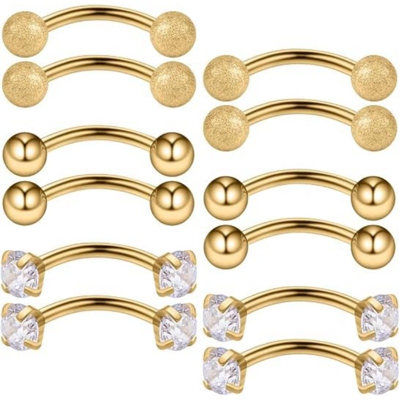 6 أزواج من مجوهرات الثقب 16G،  - مراجعة Body Jewelry Surgical Steel وسعره