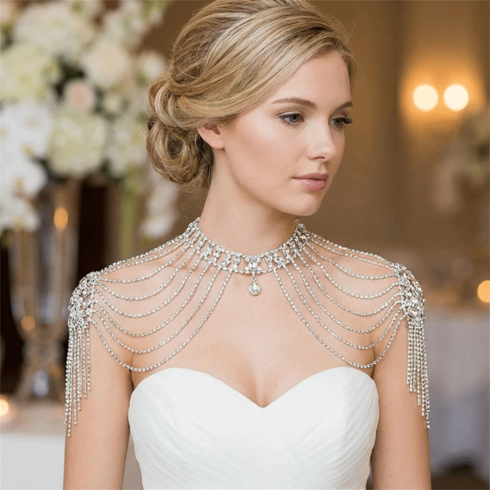 قلادة كتف فاخرة التصميم مزينة  - مراجعة Body Jewelry Necklace وسعره