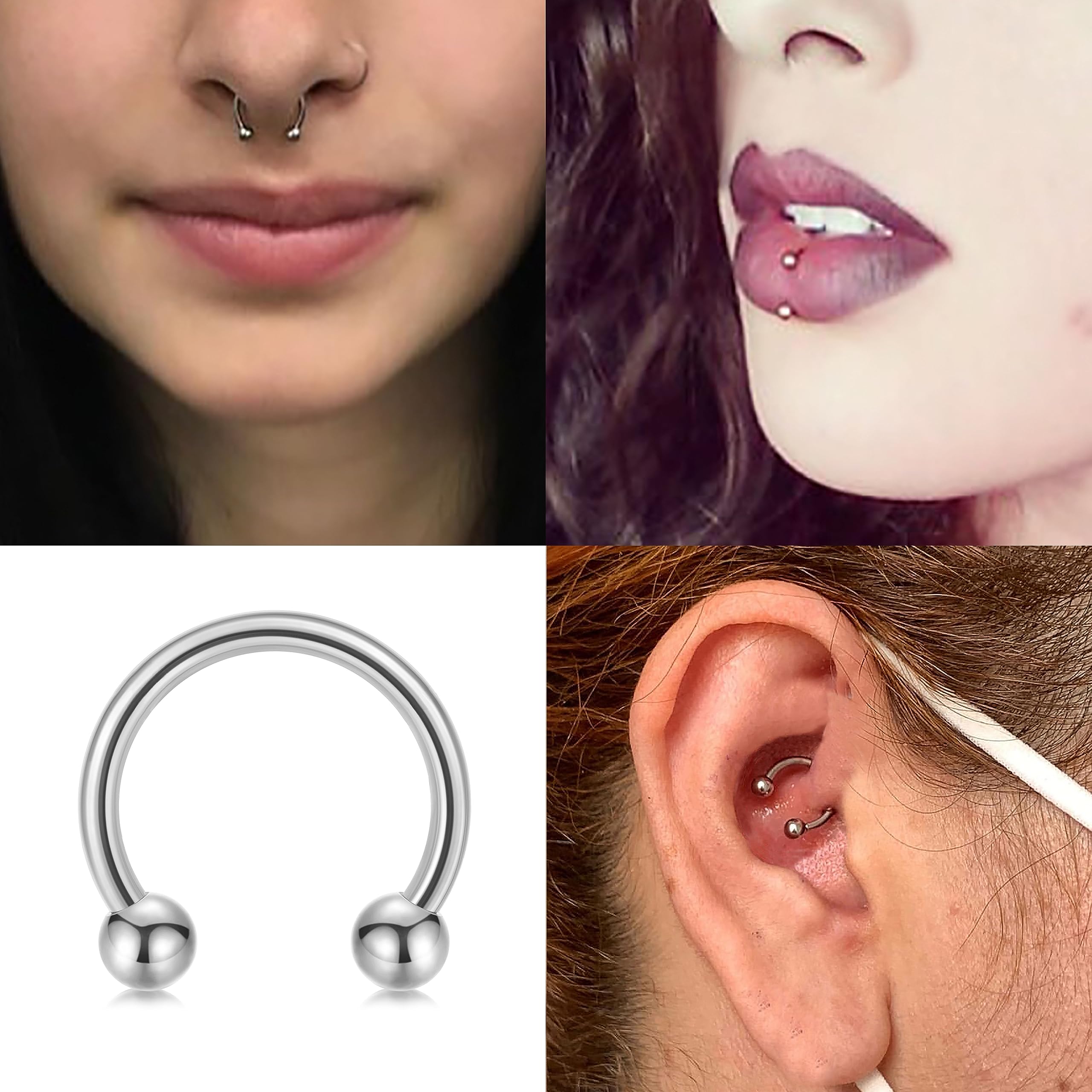 14 جرام 16 جرام الحاجز مجوهرات - مراجعة Body Jewelry Surgical Steel وسعره