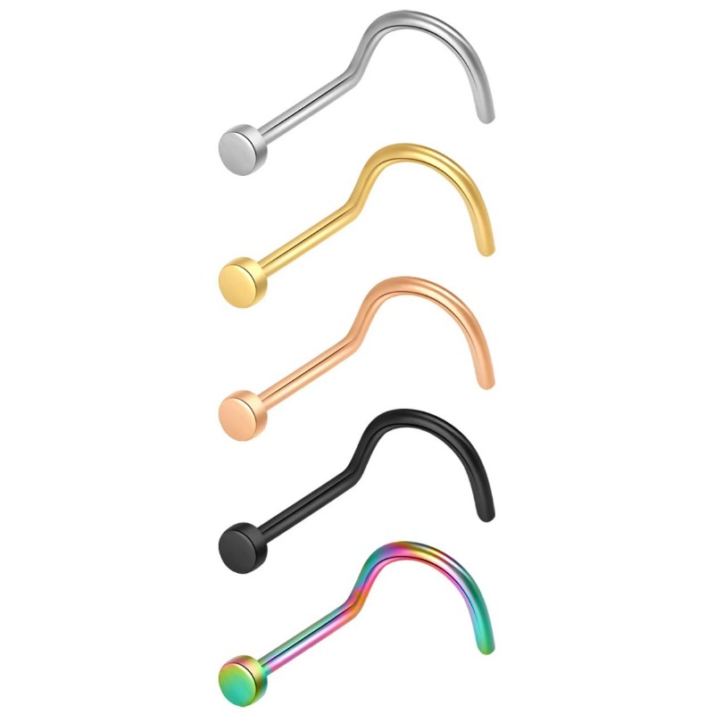 5 قطع، مقاس 20G، حلقات ترصيع ا - مراجعة Body Jewelry Surgical Steel وسعره