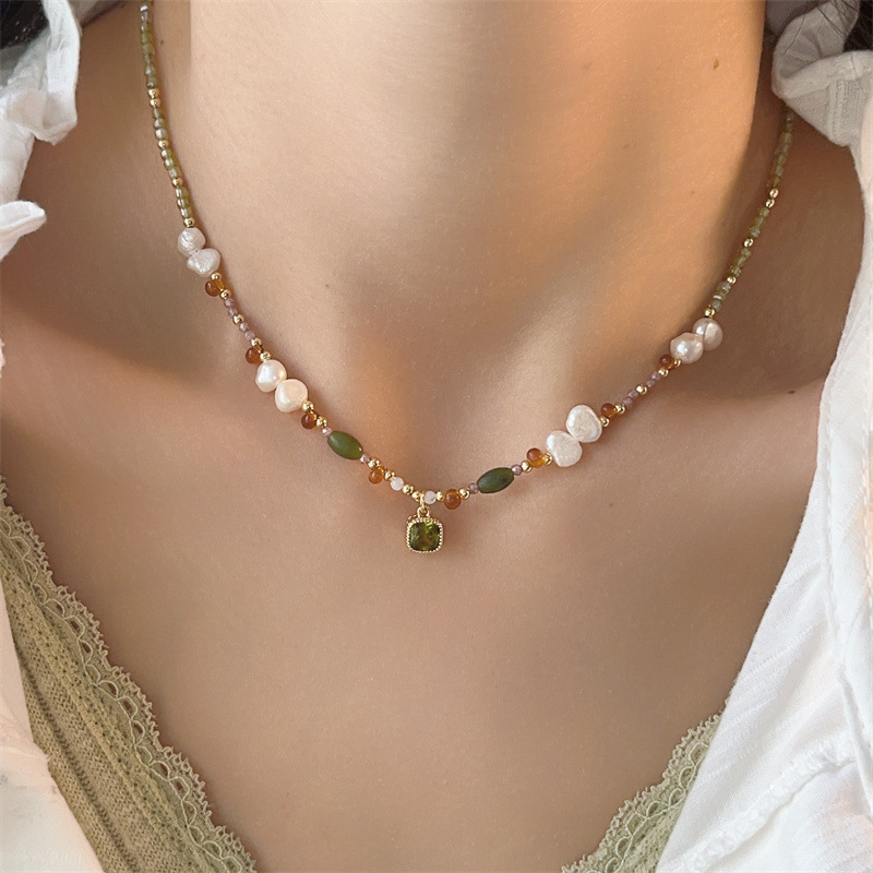 قلادة لؤلؤ باروكي طبيعي من الم - مراجعة Body Jewelry Necklace وسعره